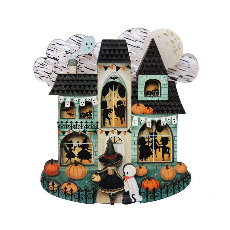 Halloween Party House Brooch by Laliblue | PRE-ORDER SHIPS IN 2-3 WEEKS