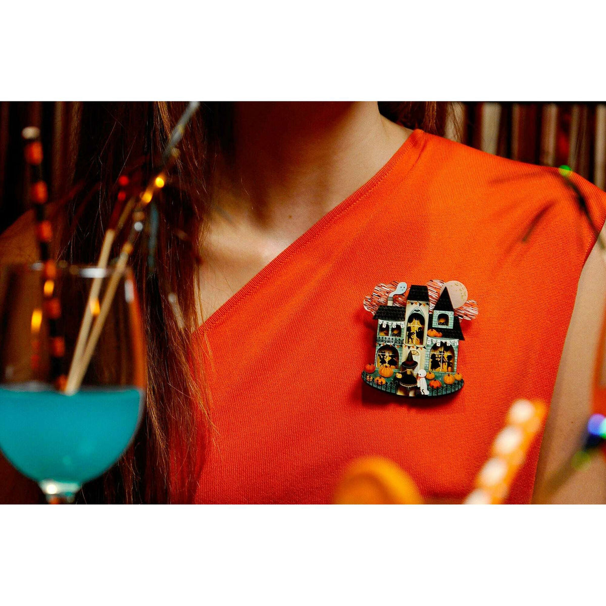 Halloween Party House Brooch by Laliblue | PRE-ORDER SHIPS IN 2-3 WEEKS
