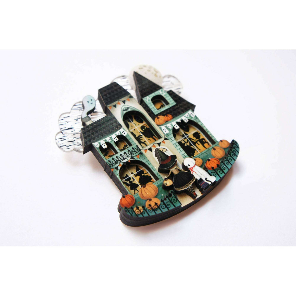 Halloween Party House Brooch by Laliblue | PRE-ORDER SHIPS IN 2-3 WEEKS