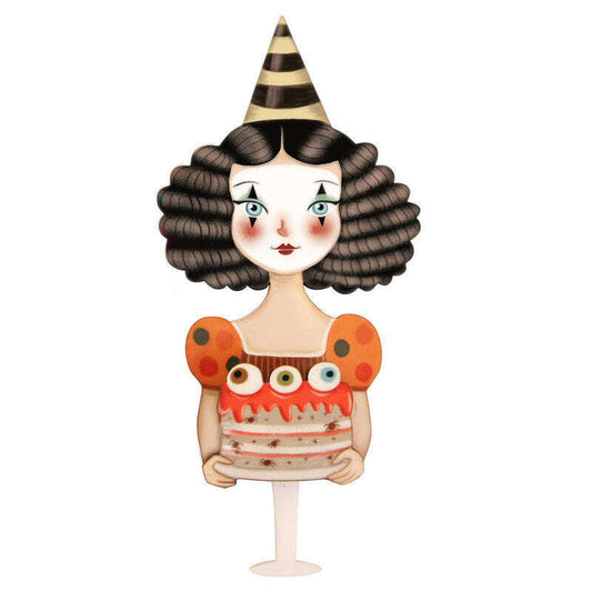 Mime With Cake Brooch by Laliblue | PRE-ORDER SHIPS IN 2-3 WEEKS