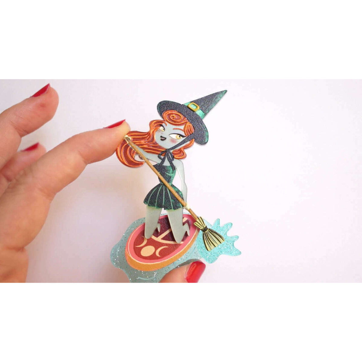 Paddle Surf Witch Brooch by Laliblue | PRE-ORDER SHIPS IN 2-3 WEEKS