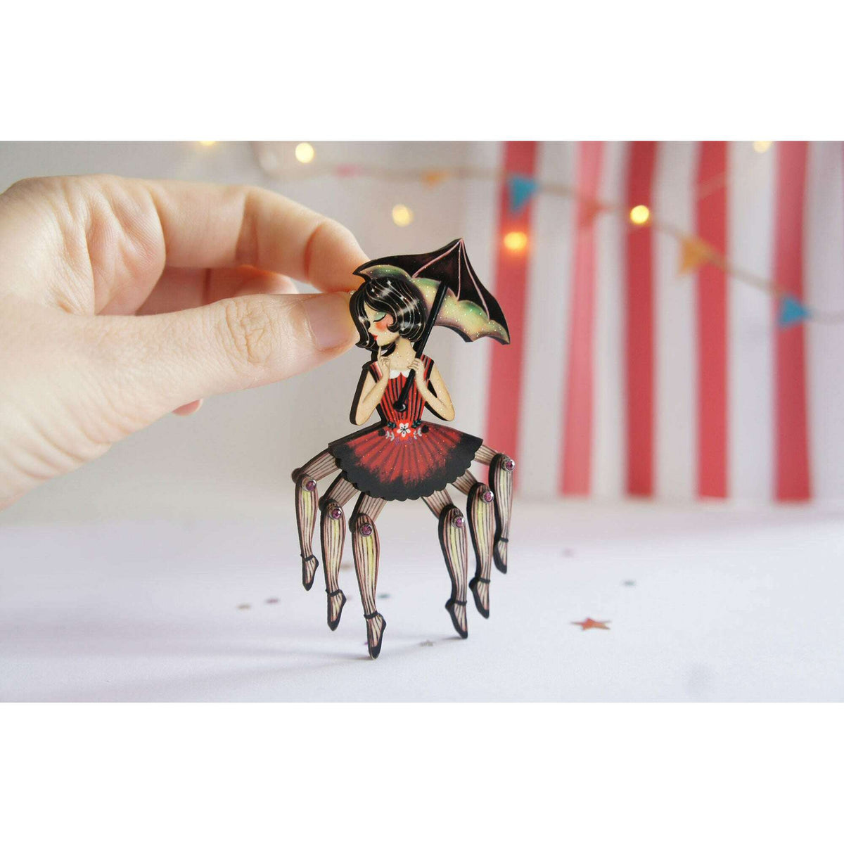 Spider Woman Halloween Brooch by Laliblue | PRE-ORDER SHIPS IN 2-3 WEEKS
