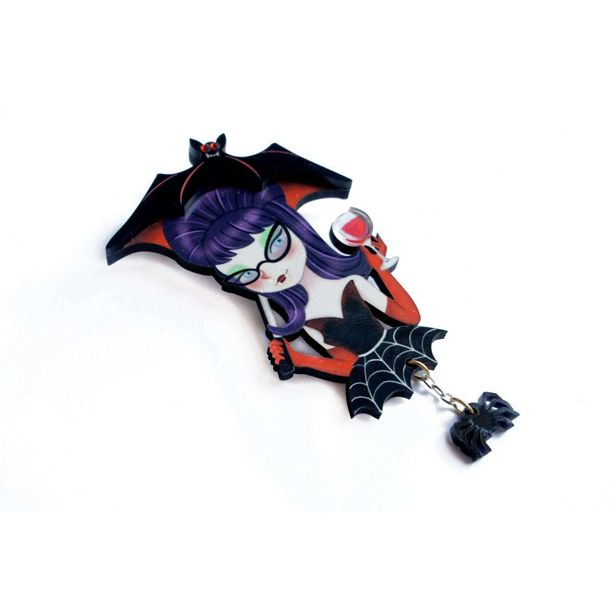 Vampiress w/ Wine Brooch by Laliblue | PRE-ORDER SHIPS IN 2-3 WEEKS