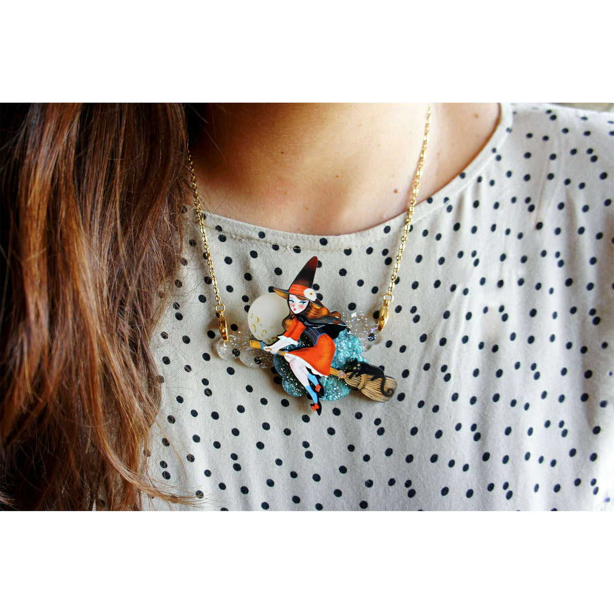Witch Convertible Necklace-Brooch by Laliblue | PRE-ORDER SHIPS IN 2-3 WEEKS