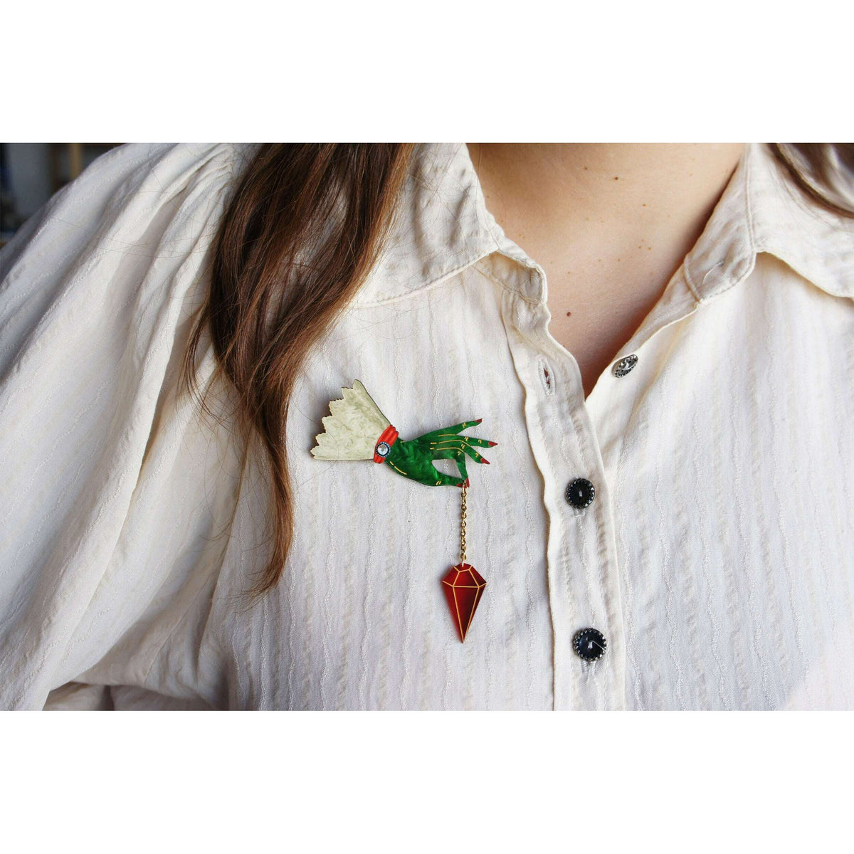 Witch Pendulum Halloween Brooch by Laliblue | PRE-ORDER SHIPS IN 2-3 WEEKS