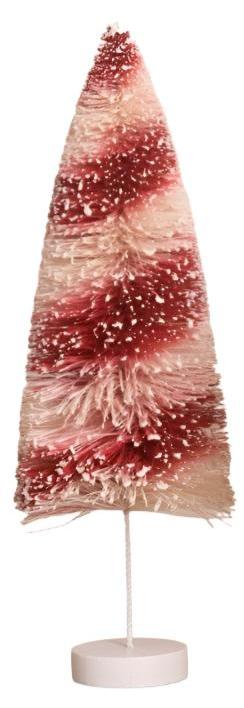 Candy Cane Bottle Brush Trees - 12" and 10" Set of 2