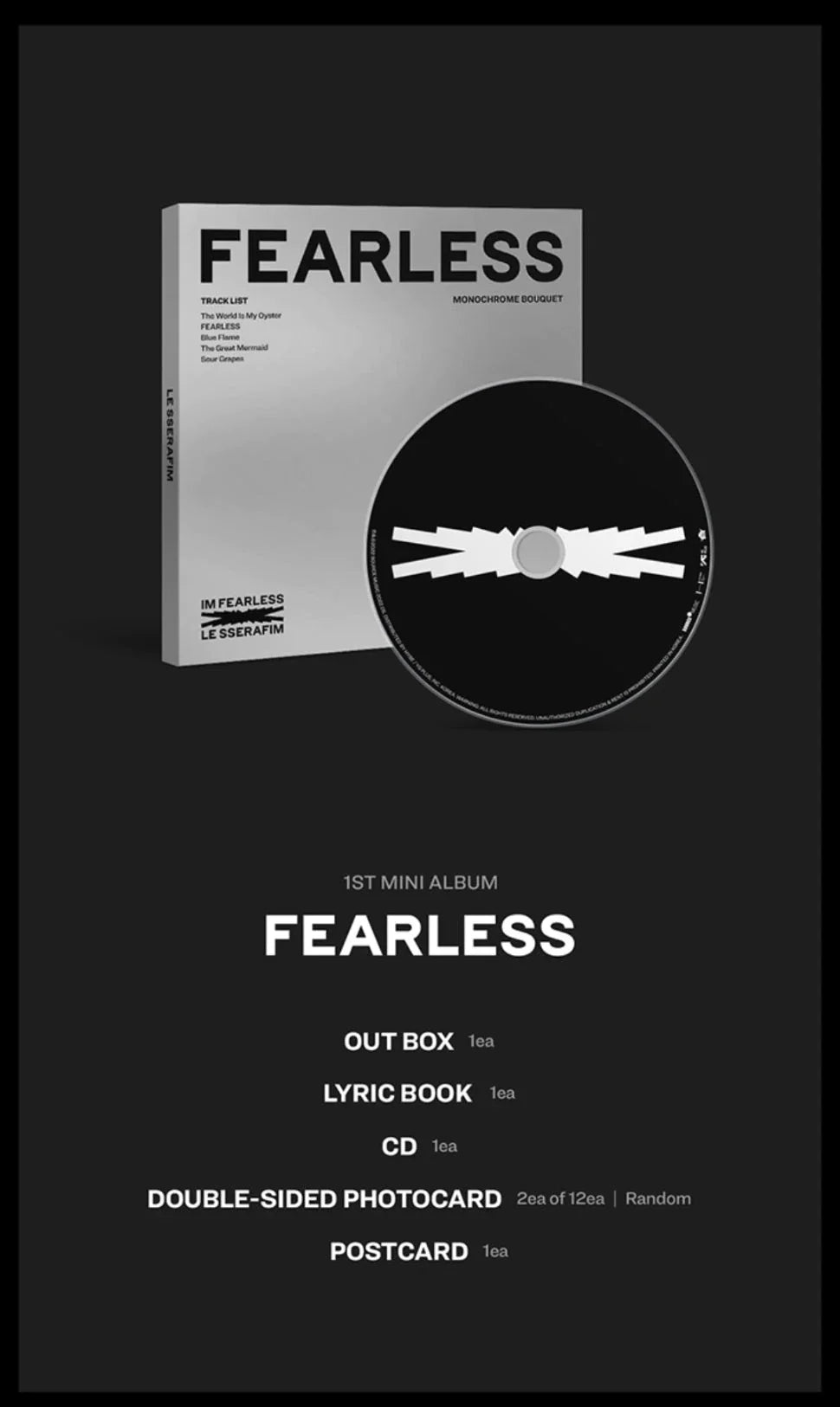 LE SSERAFIM 1st Mini Album - Fearless - Osadia Concept Store