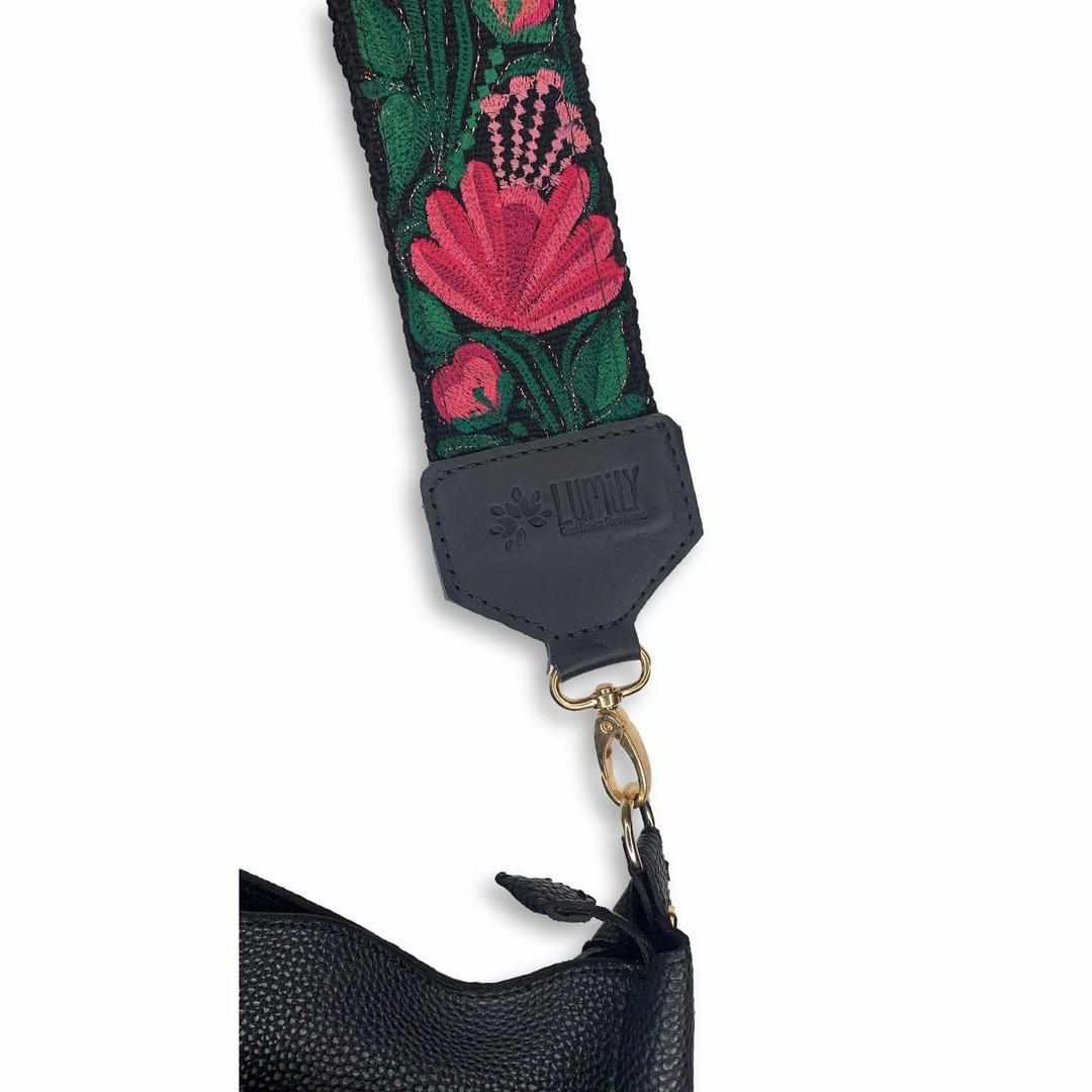 Leather Vintage Upcycled Purse | Camera | Guitar Strap - Guatemala