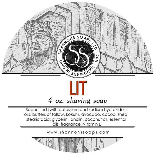 Shannons Soap Lit Shaving Soap 4 Oz