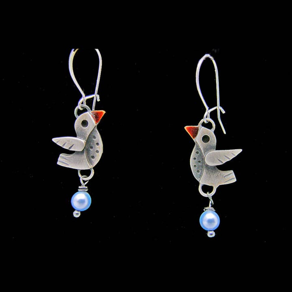Lovebirds Earrings by Chickenscratch