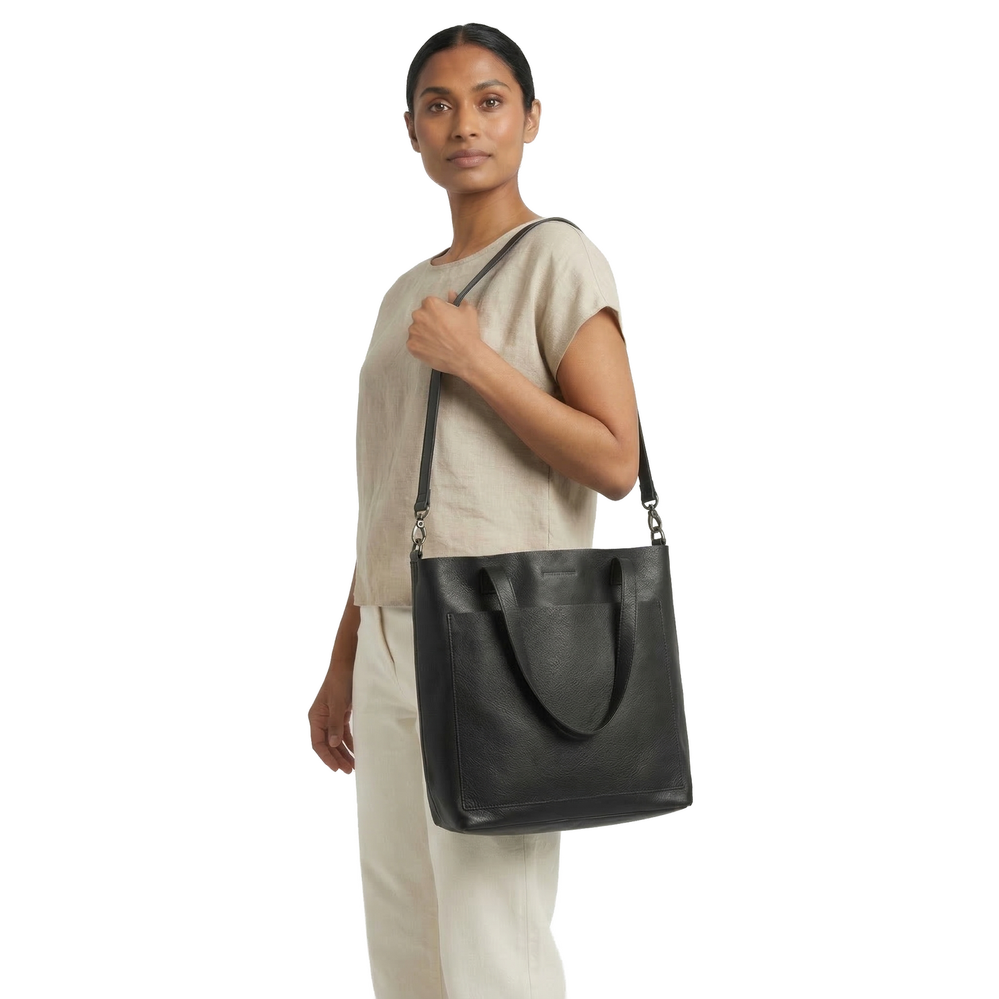 Day Tote Leather Medium Brown
