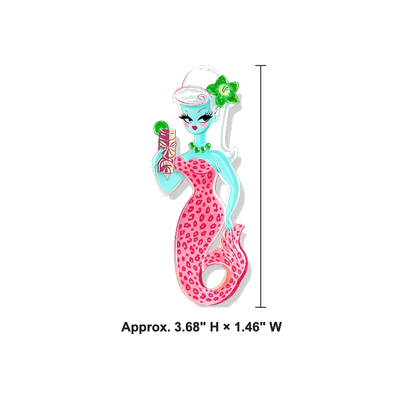 Mai Tai Mermaid Brooch by Miss Fluff x Lipstick & Chrome PRE-ORDER