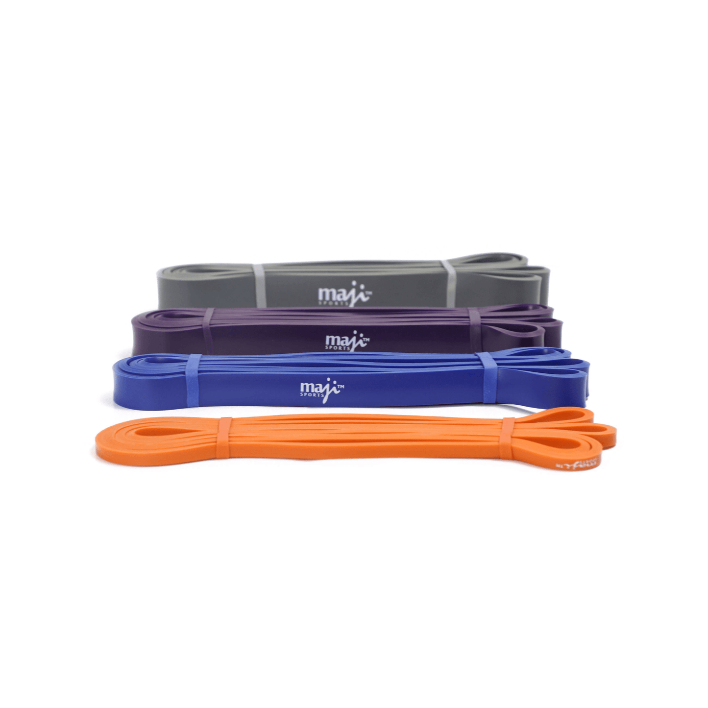 Maji Sports Pack of Four Full-Body Workout Super Bands – Strength, Flexibility & Recovery in One Set
