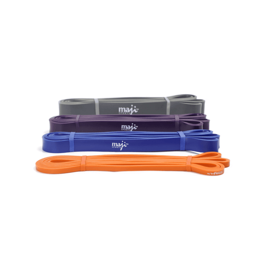 Maji Sports Pack of Four Full-Body Workout Super Bands – Strength, Flexibility & Recovery in One Set