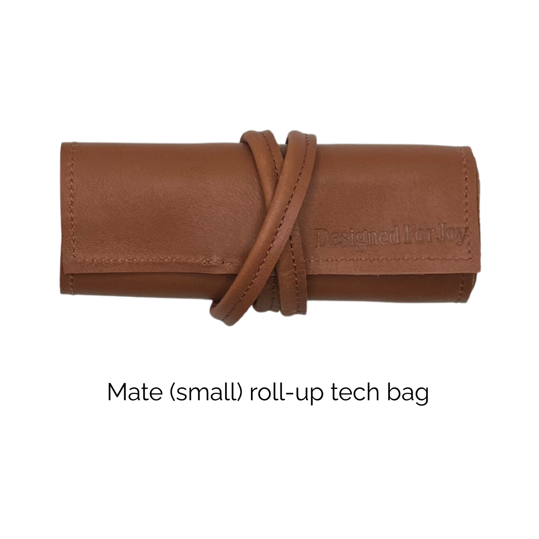 Pro & Mate Leather Tech and Charger Roll-Up Bags