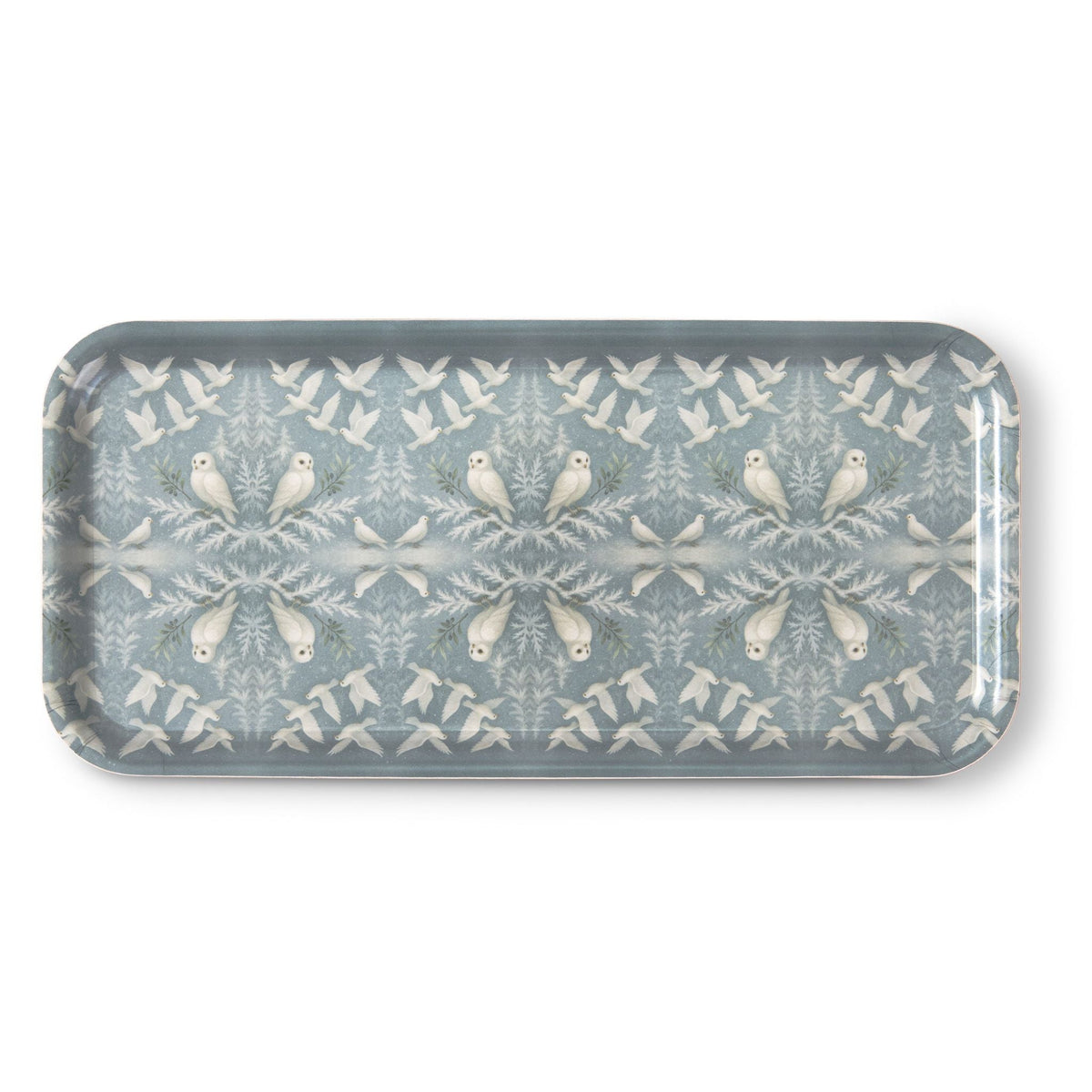 Snowbirds Narrow Birchwood Small Decorative Tray