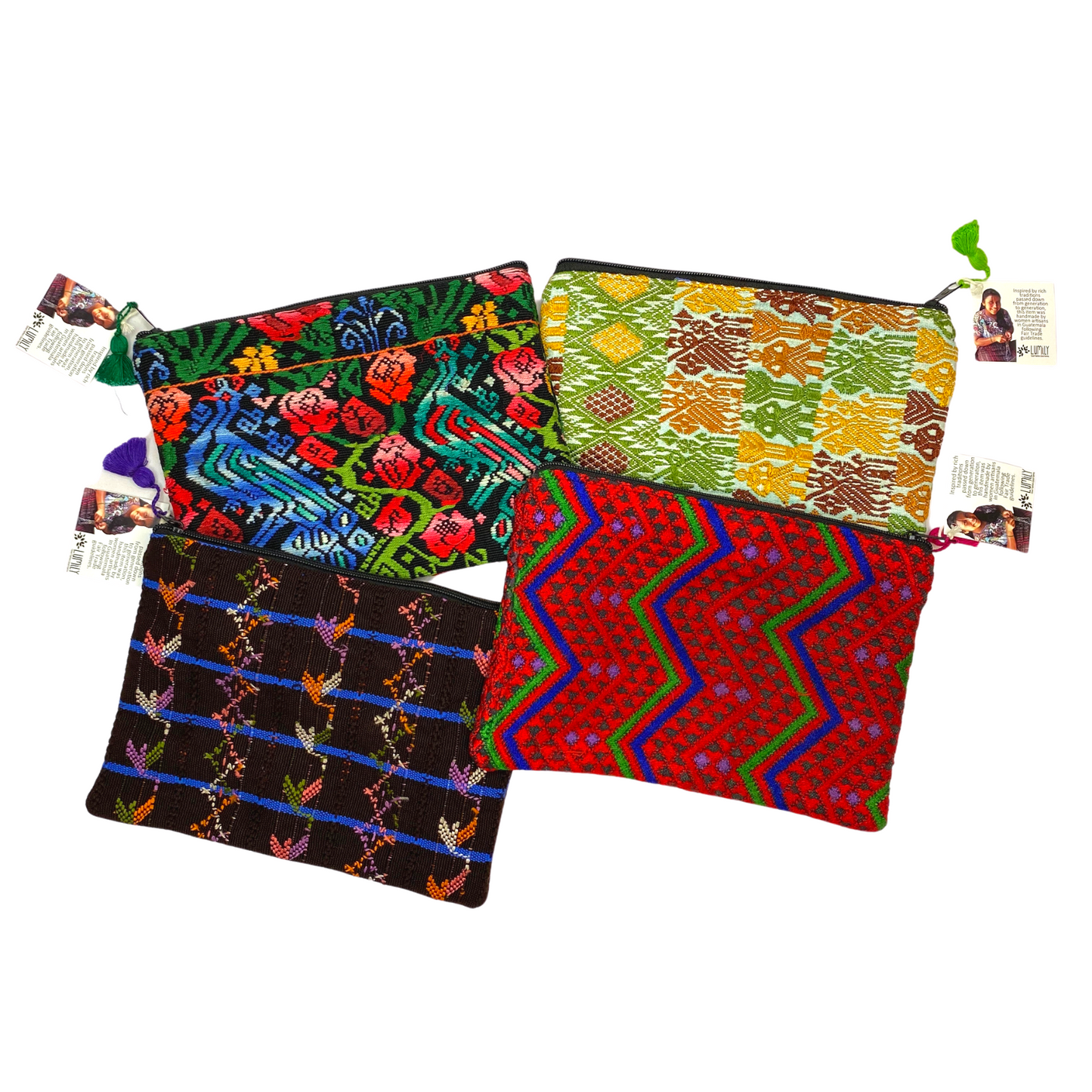 Maya Up-cycled Huipil Cosmetic One-of-a-Kind Bag - Guatemala - Osadia Concept Store