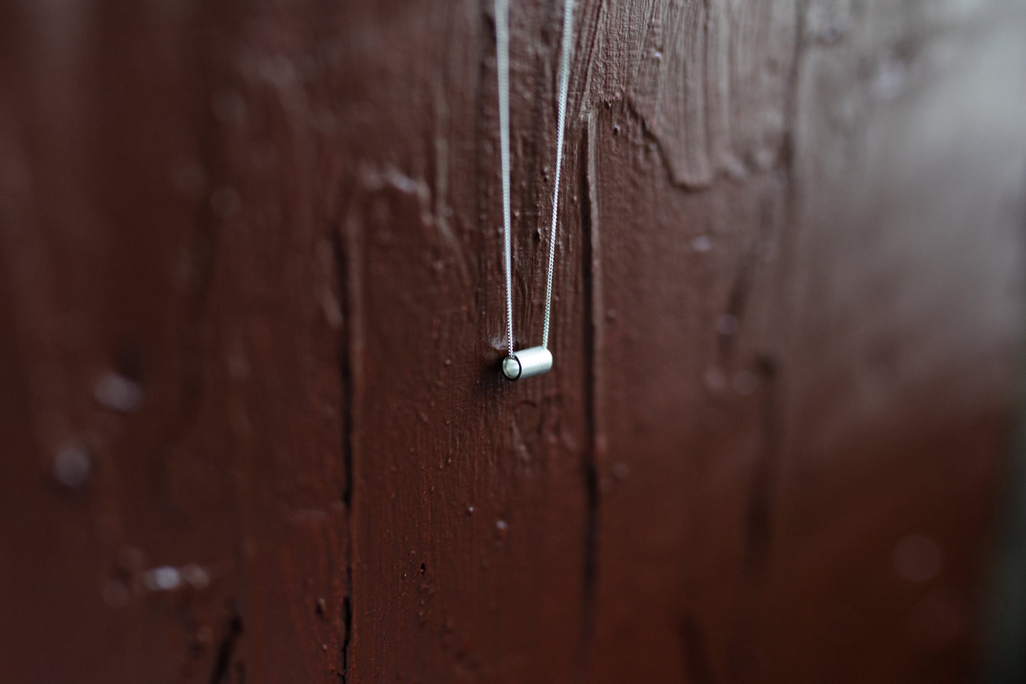 Simplify Necklace | Repurposed Tin Auto Ferrule | Sterling Silver Chain