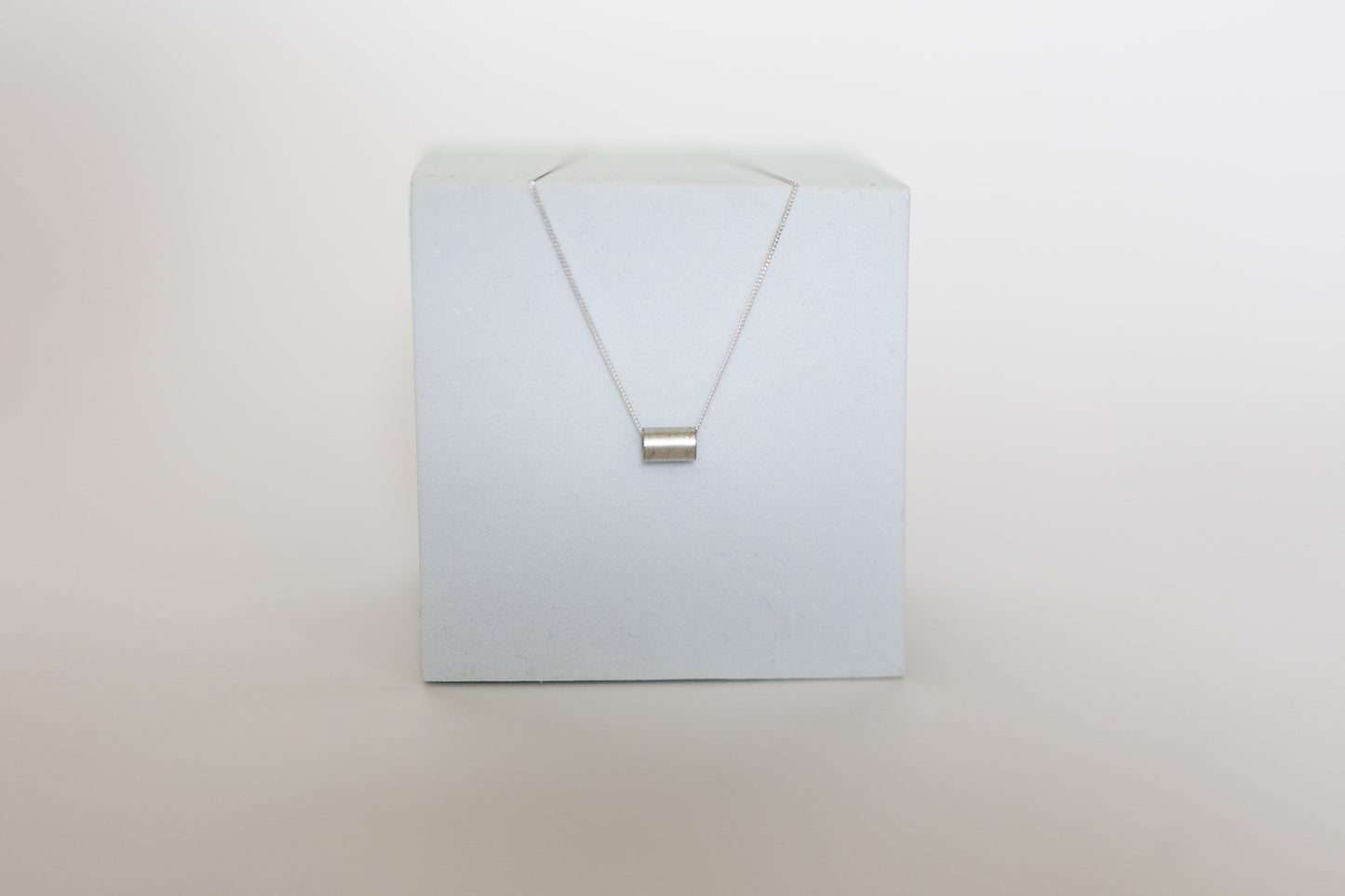 Simplify Necklace | Repurposed Tin Auto Ferrule | Sterling Silver Chain