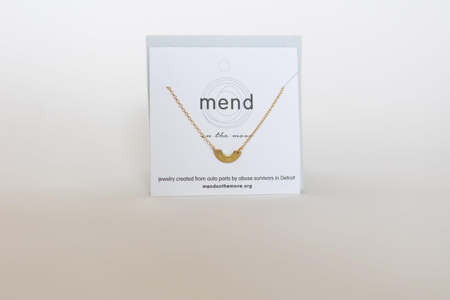 Poured Out Necklace | Repurposed Automotive Brass Washer | Gold Plated Chain