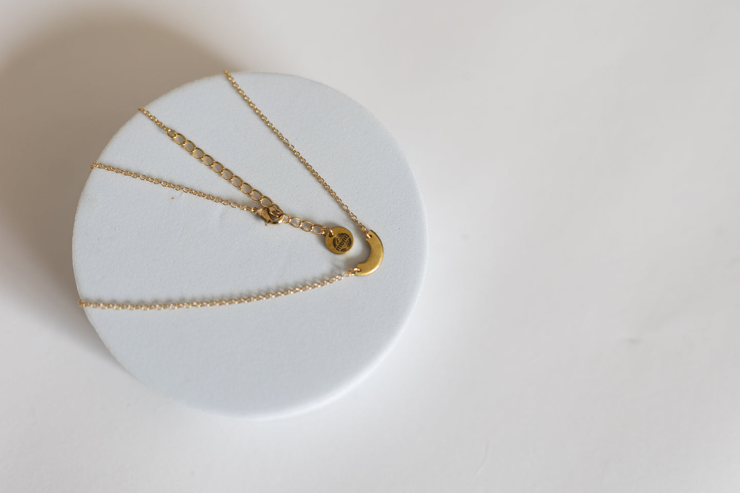 Poured Out Necklace | Repurposed Automotive Brass Washer | Gold Plated Chain
