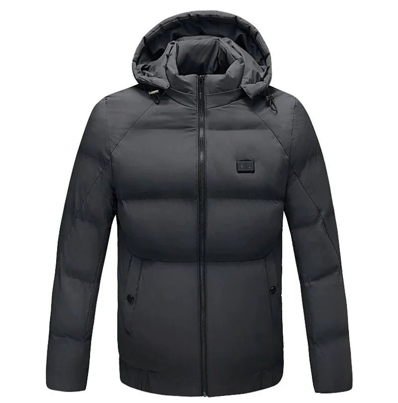 Men's Heated Hoodie Jacket with Carbon Fiber USB
