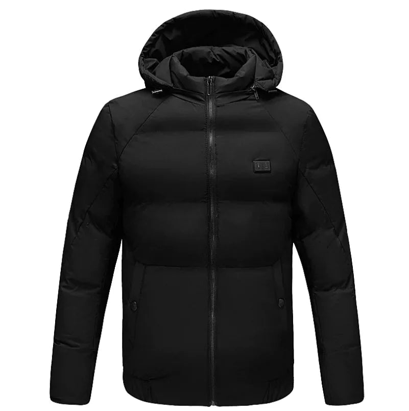 Men's Heated Hoodie Jacket with Carbon Fiber USB