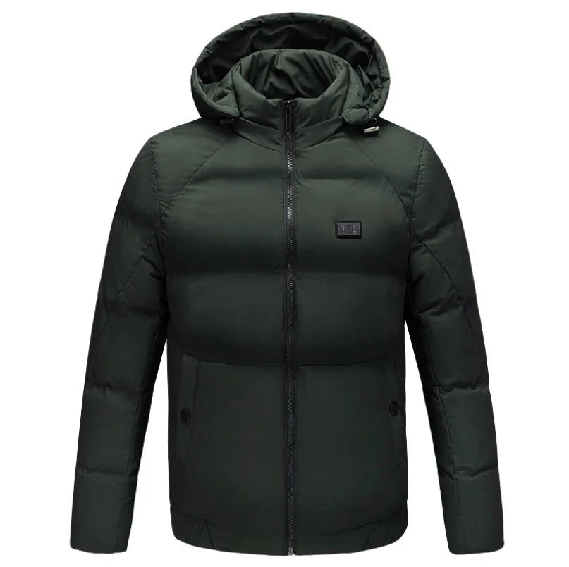 Men's Heated Hoodie Jacket with Carbon Fiber USB