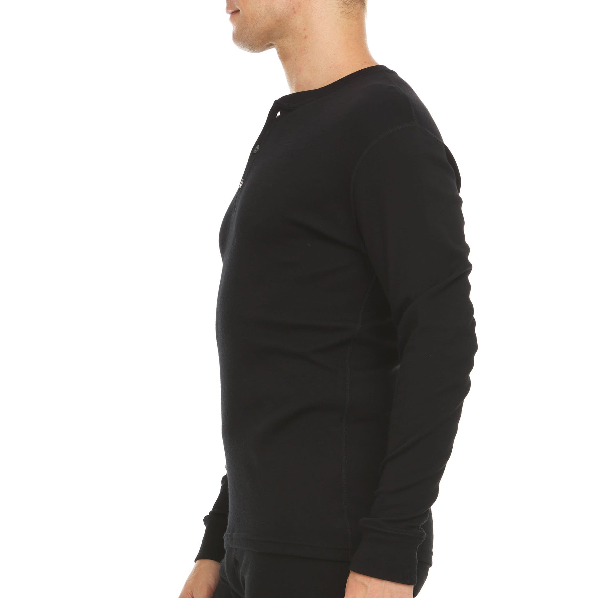 Men's Midweight Merino Wool Henley | 100% Merino Wool - Osadia Concept Store