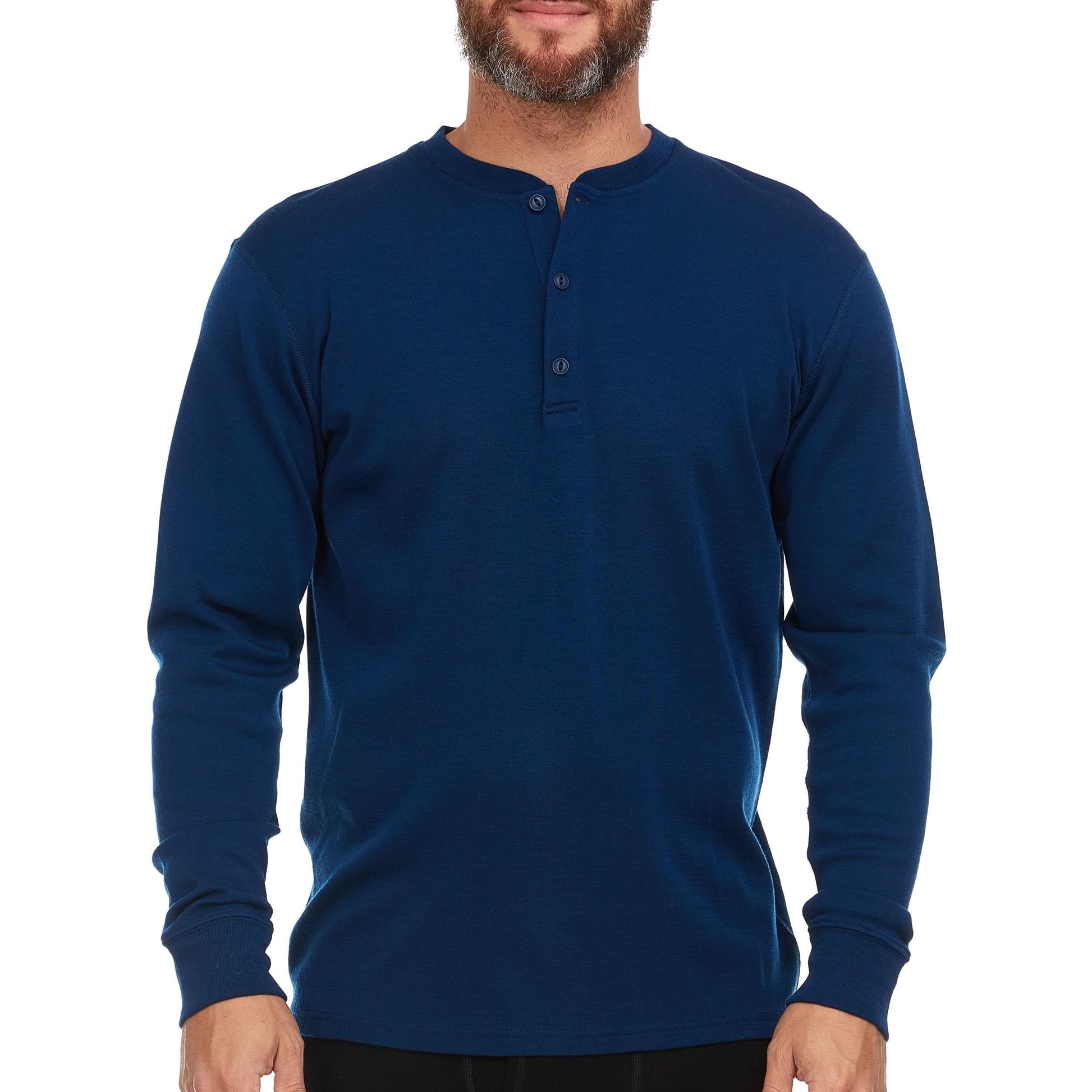 Men's Midweight Merino Wool Henley | 100% Merino Wool - Osadia Concept Store