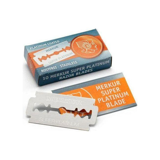 Merkur Super Platinum Double Edge Safety Razor Blades 10 Razor Blades