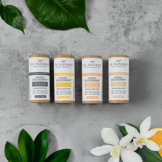 Mineral Deodorant Bundle (4-Pack) – Baking Soda-Free for Sensitive Skin