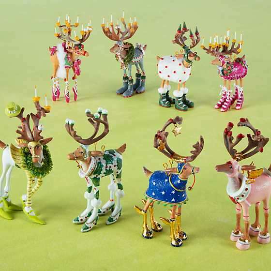 Dash Away Prancer Reindeer Ornament by Patience Brewster - LARGE