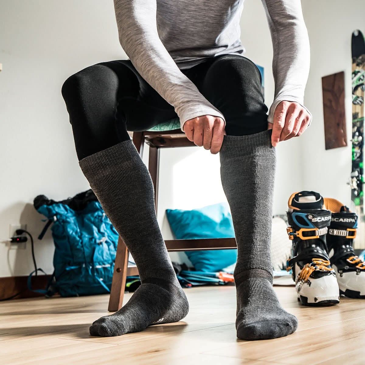 Lightweight Wool Ski Sock - Over the Calf Socks - Osadia Concept Store