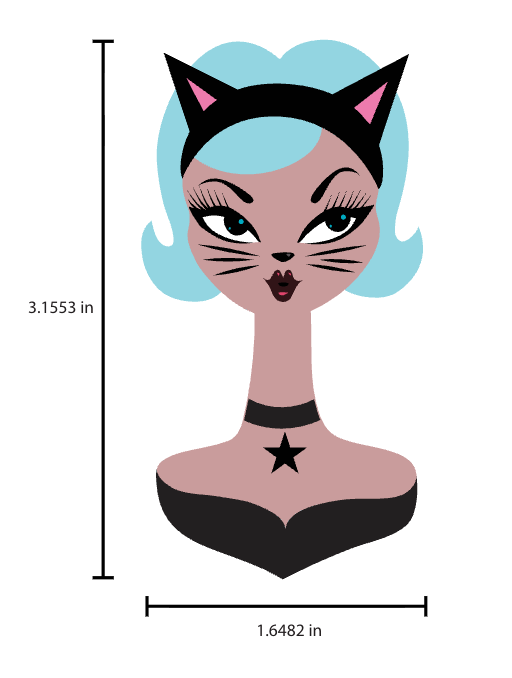 Cat's Meow Spooky Doll Brooch by Miss Fluff x Lipstick & Chrome