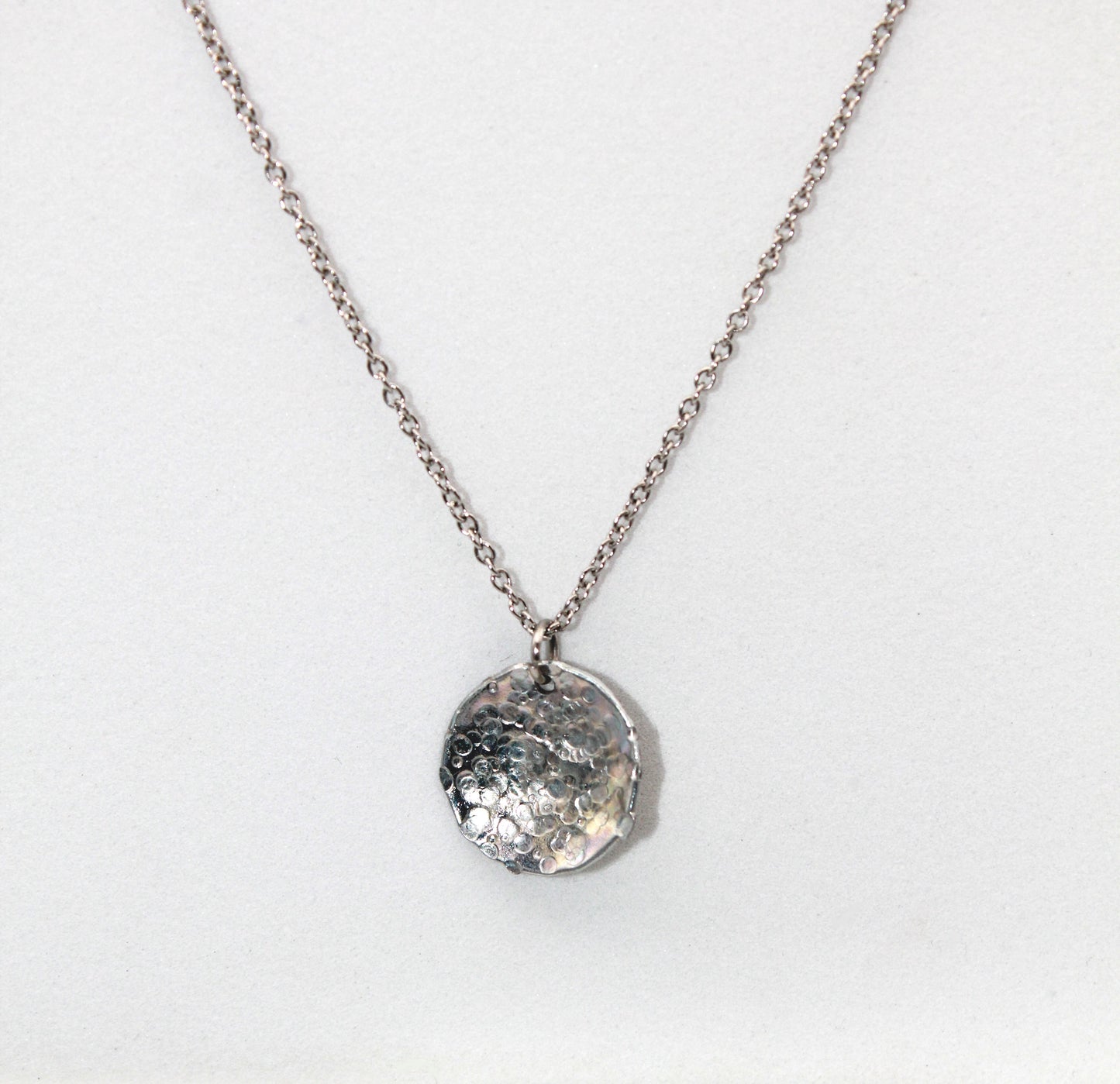 Awaken Necklace | Salvaged Steel Auto Part | Adjustable Stainless Steel Chain