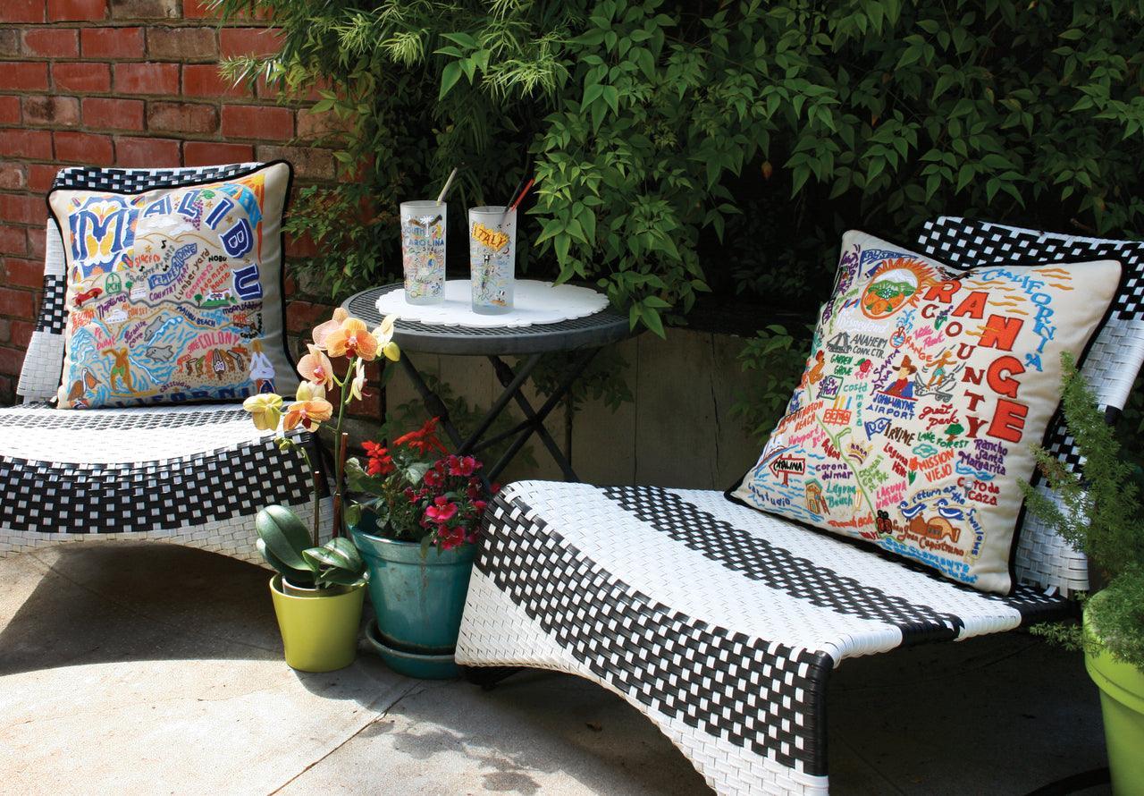 Napa Valley Hand-Embroidered Pillow