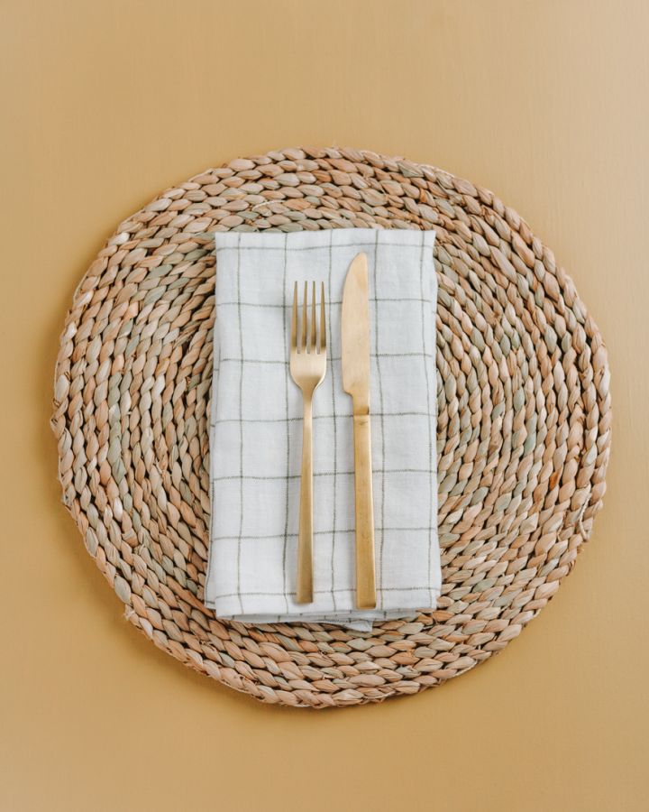 Stone Washed Linen Windowpane Napkins - Osadia Concept Store