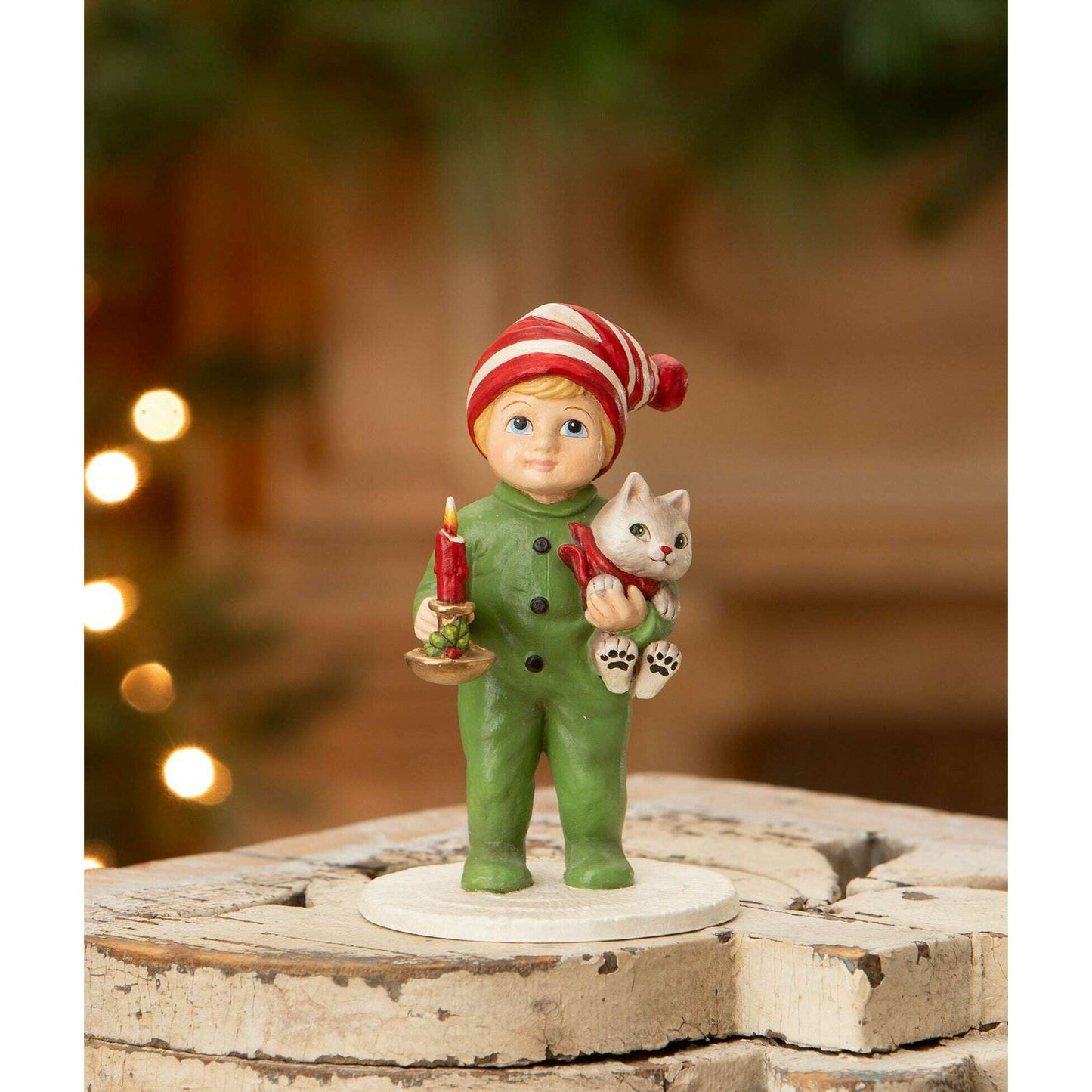 Noah with Cat | Christmas Decor | Bethany Lowe