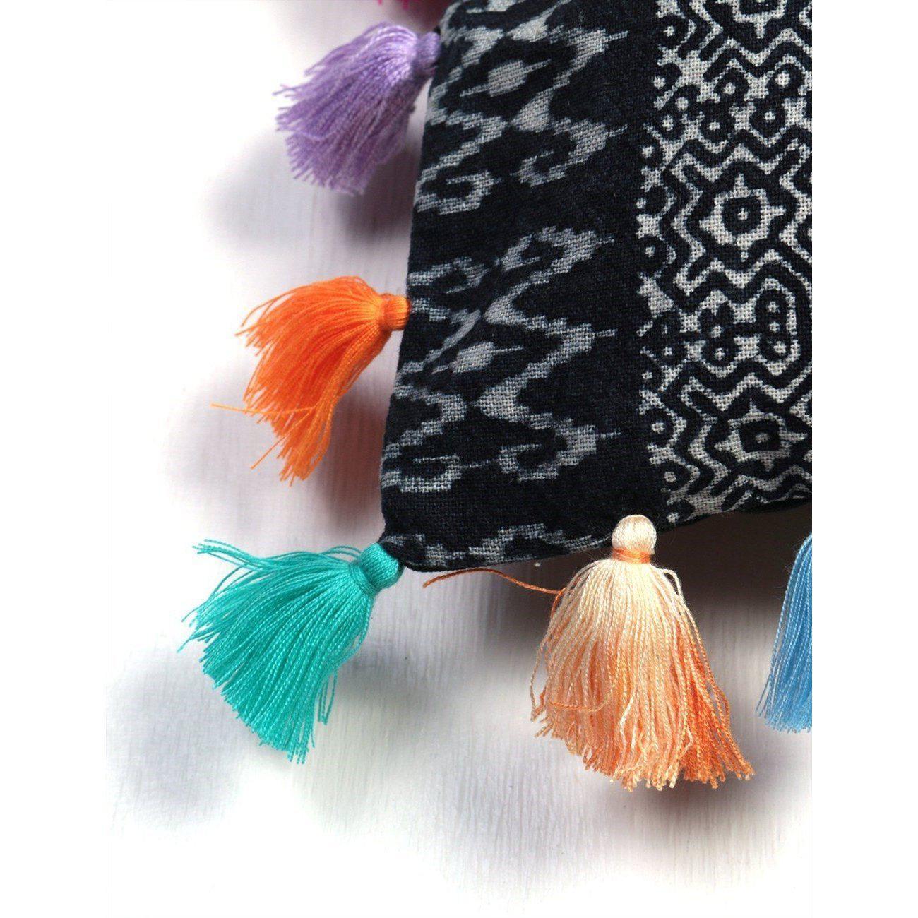 Oasis Multi Tassel Batik Pillow Cover - Thailand