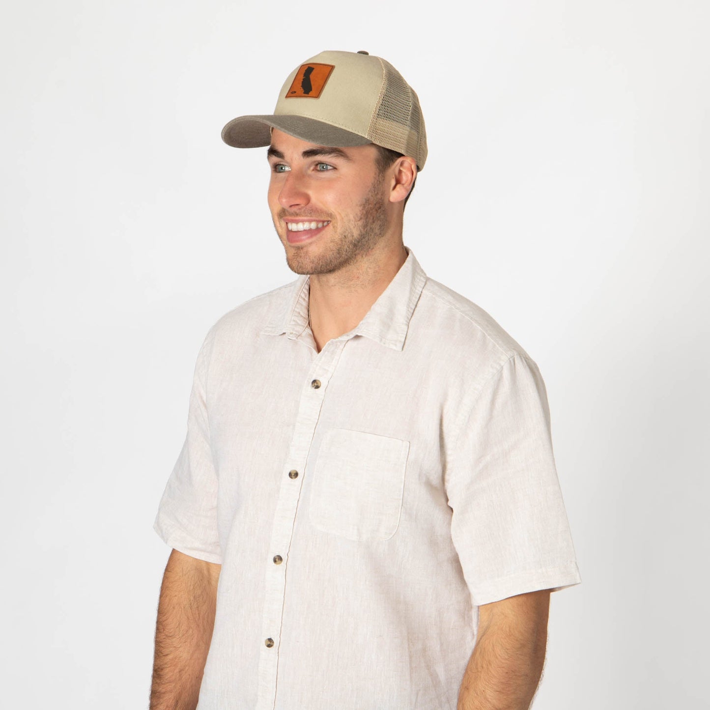 Heritage Line - Mens Beige Trucker Hat (OCM4838)