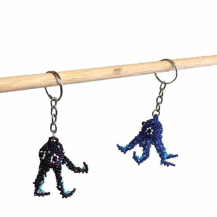 Octopus Seed Bead Keychain - Guatemala