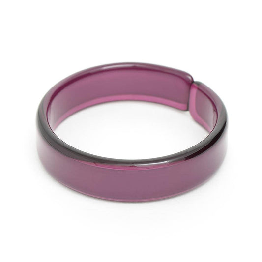 Acrylic Resin Stacking Bangle Bracelet PLUM