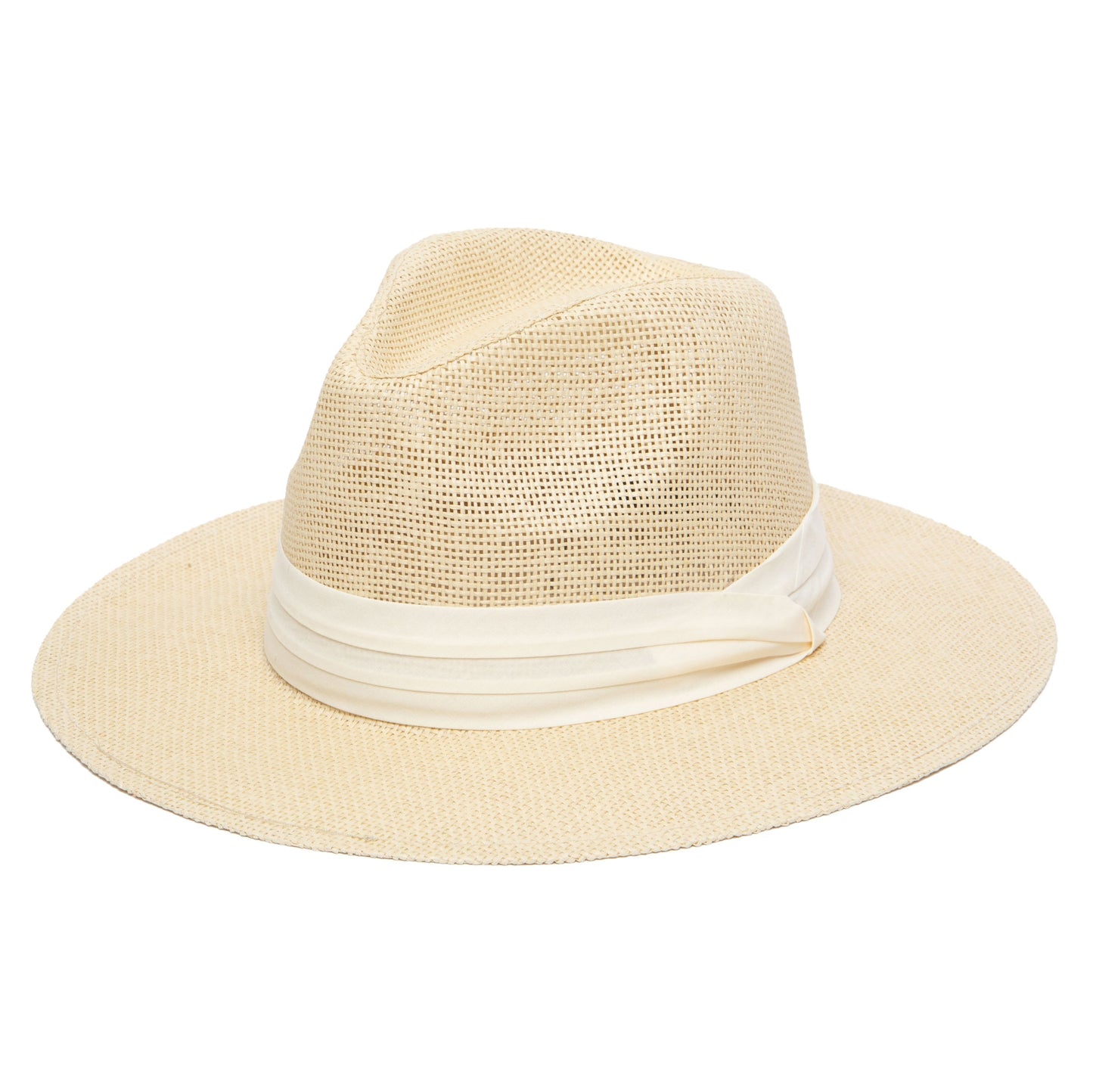 Mens Woven 3" Brim Paper Fedora