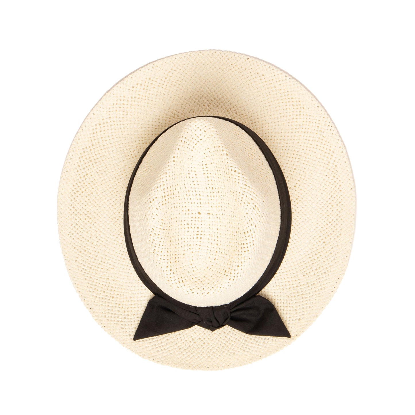 Women's Woven Paper Fedora With Back Knot Band