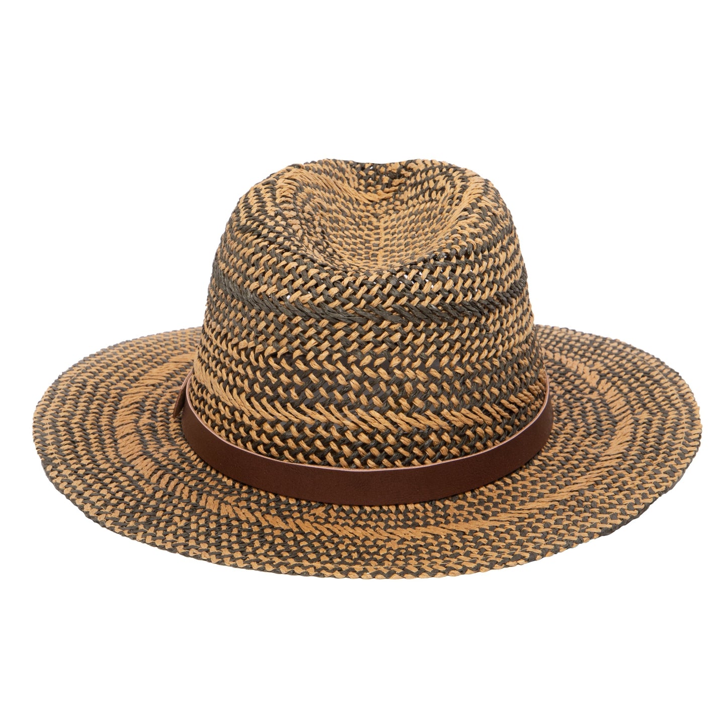 Men's Two Tone Woven Paper Panama