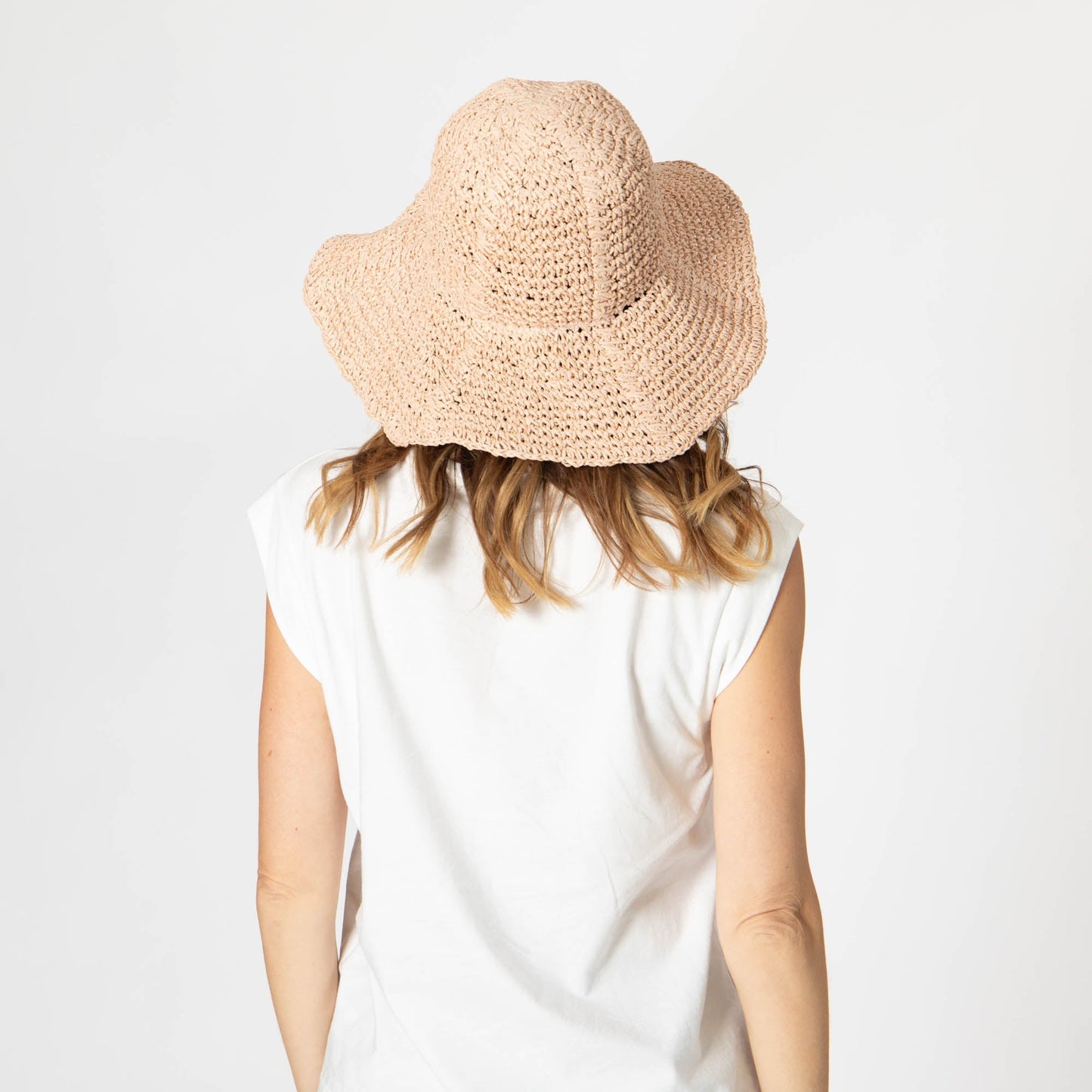 Women's Paper Crochet Floppy Bucket Hat