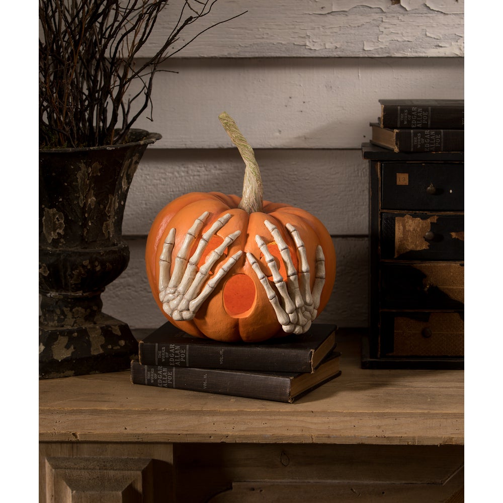 Peek-a-Boo Pumpkin Orange by Bethany Lowe Designs - Osadia Concept Store