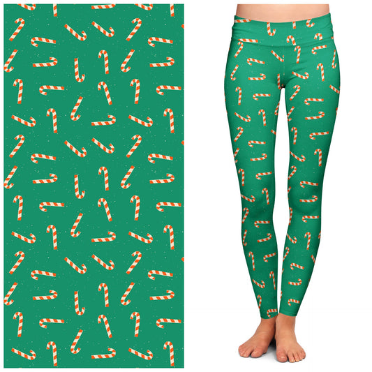"Peppermint Twist" Buttery Soft Leggings by Lipstick & Chrome