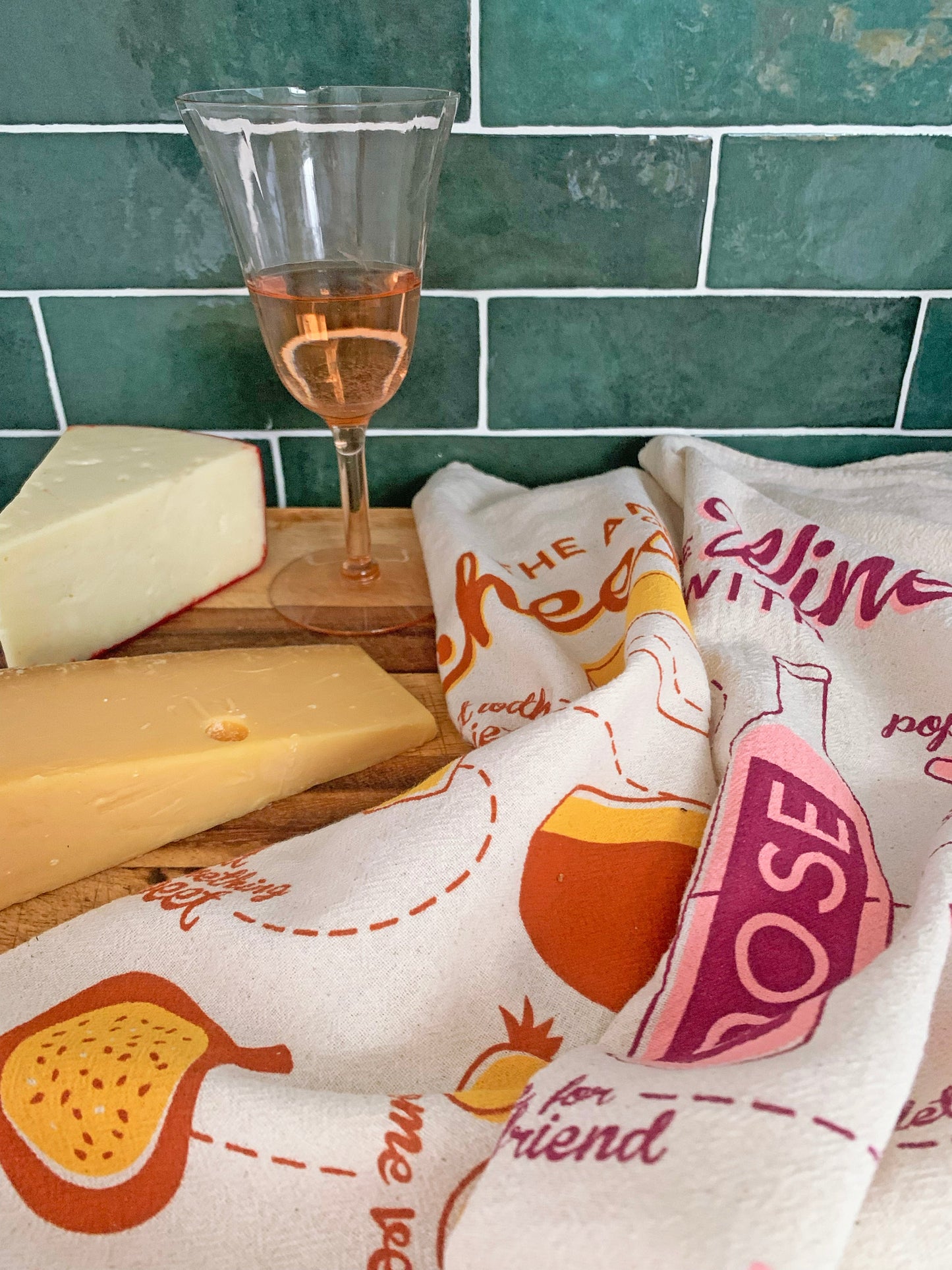 Cheese Plate Dish Towel